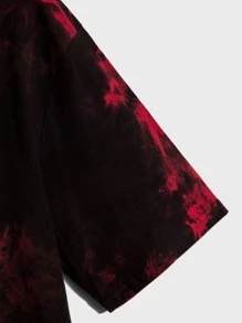 GENTILAND Men Tie Dye Letter Graphic Tee - Multicolor - View 4