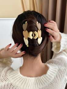 Heart Decor Hair Claw - Multicolor - View 2