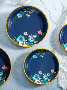 10 piezas/set papel desechable con patrón floral para fiesta - Multicolor - Ver 5