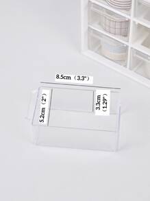 Hộp lưu trữ văn phòng phẩm máy tính để bàn 1pc - trắng - Xem 5