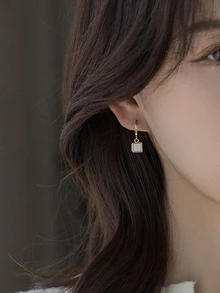 Cube Drop Earrings - Multicolor - View 1