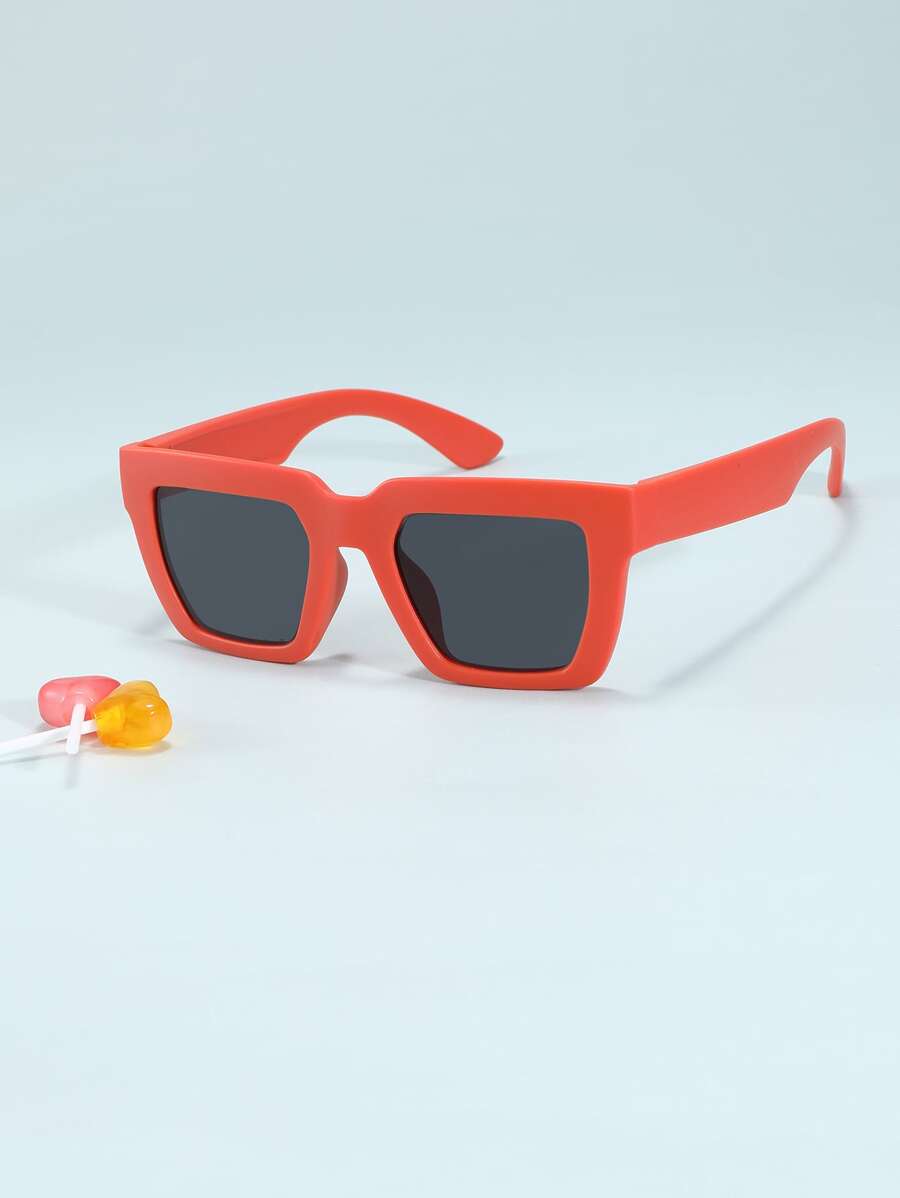 Niños Gafas de sol de marco geométrico - Naranja - Ver 1
