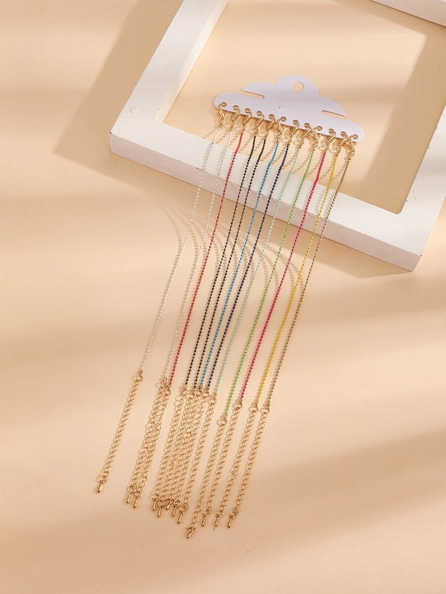 12pcs/set Minimalist Chain Anklet