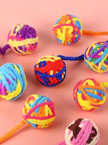 1 pieza al azar Hilo bola Juguete para gato - Multicolor - Ver 1