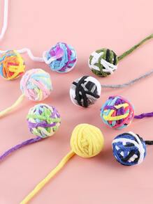 1 pieza al azar Hilo bola Juguete para gato - Multicolor - Ver 4