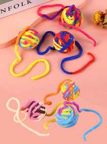 1 pieza al azar Hilo bola Juguete para gato - Multicolor - Ver 5