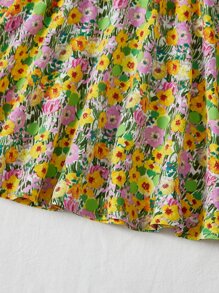 SHEIN Bộ hai mảnh Gái Gân đan Hoa Boho - Nhiều màu - Xem 4