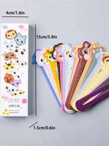 MO.CARD 30 piezas Marcador de libro con diseño de animal de dibujos animados - Blanco - Ver 3