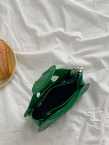 Minimalist Textured Novelty Bag - Green - View 4