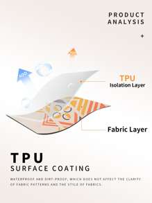 1入組幾何樣式波西米亞滌綸流蘇裝飾桌布 - 彩色 - 查看 3
