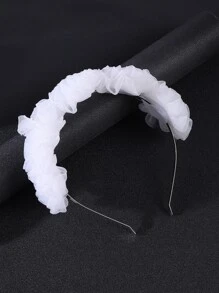 水鑽和花朵裝飾新娘髮箍