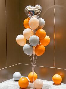 1set PVC Balloon Stand, Minimalist Clear Balloon Stand For Party - White - View 2