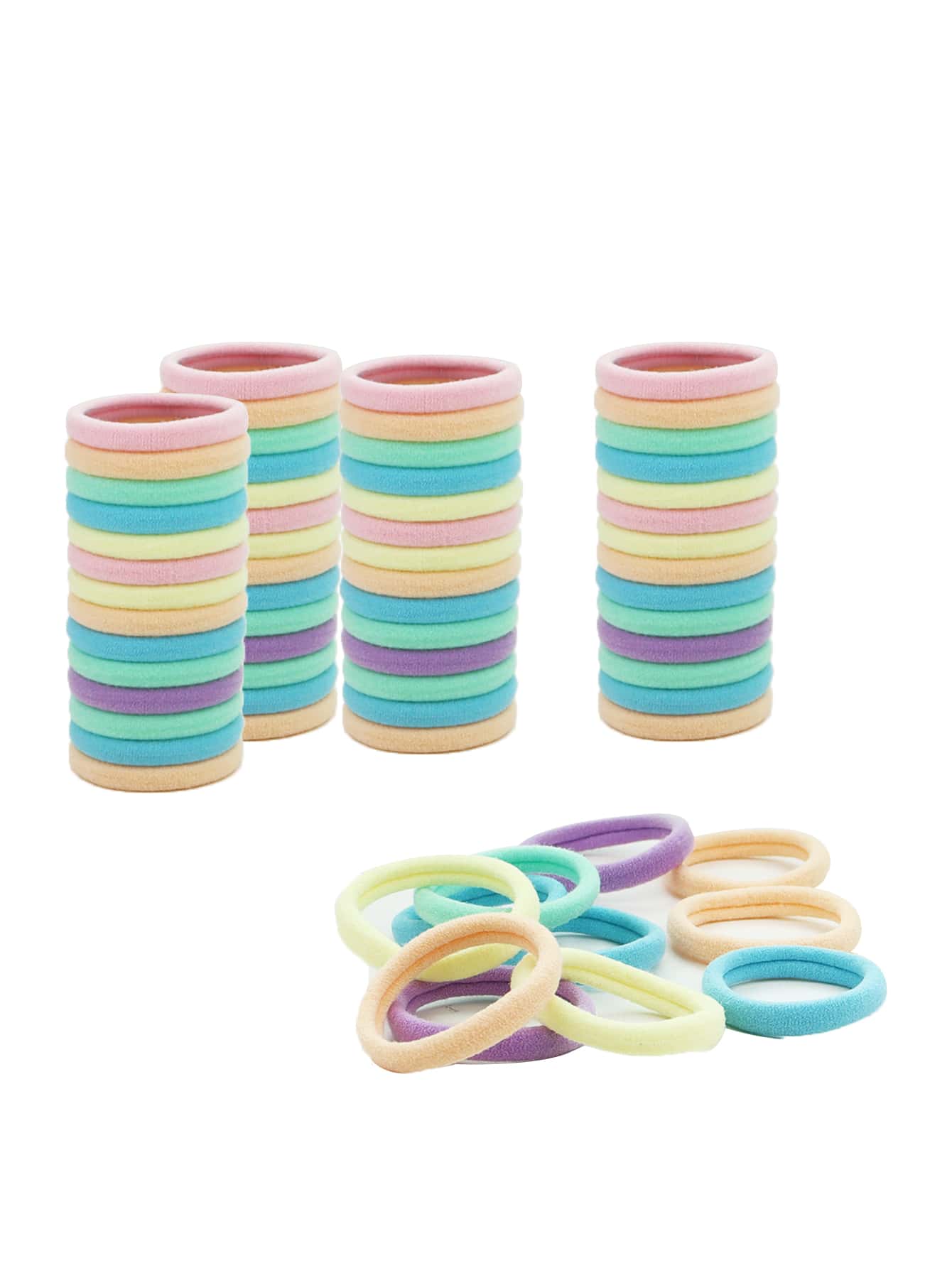 50入組素色髮圈