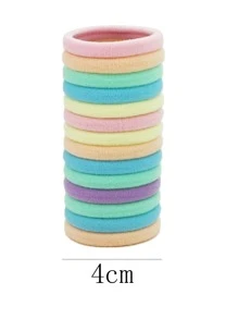50入組素色髮圈 - 彩色 - 查看 5
