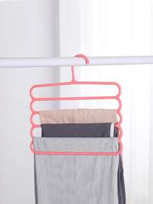 1入组塑料衣架家用極簡多格衣架 - 白色 - 查看 4