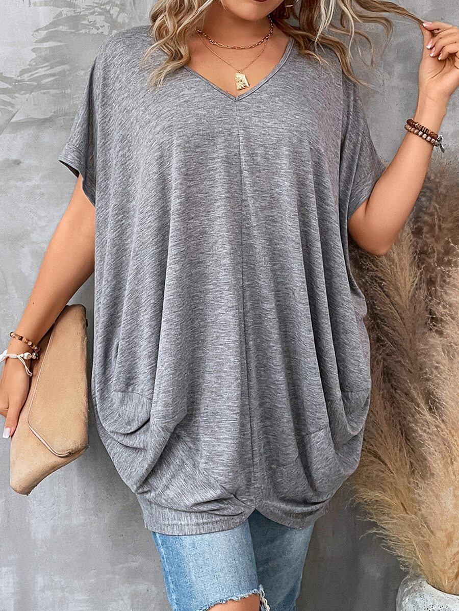 SHEIN LUNE Camiseta de manga murciélago