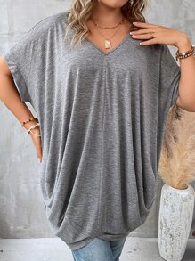 SHEIN LUNE Camiseta de manga murciélago