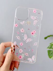 蝴蝶樣式透明手機殼 - 彩色 - 查看 2