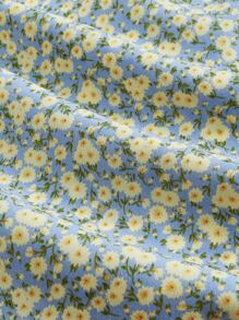 SHEIN MOD Ditsy Floral Print Split Thigh Cami Dress - Blue - View 4