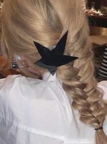 1pc Y2K Star Cute Design Hair Clip Street Witch Claw Clips Hair Claws Hair Barrettes, School Stuff, Hair Accessories - Black - View 5