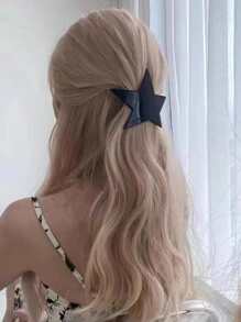 1pc Y2K Star Cute Design Hair Clip Street Witch Claw Clips Hair Claws Hair Barrettes, School Stuff, Hair Accessories - Black - View 6