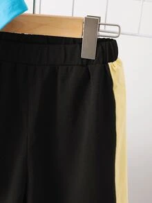 Toddler Boys Letter Graphic Colourblock Tee & Shorts - Multicolor - View 3