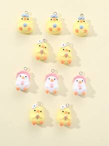 10pcs/set Cartoon Chick DIY Pendant - Multicolor - View 1