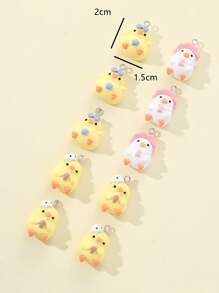 10pcs/set Cartoon Chick DIY Pendant - Multicolor - View 3
