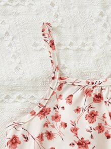 Toddler Girls Ditsy Floral Print Ruffle Hem Cami Dress & Tee - Multicolor - View 6