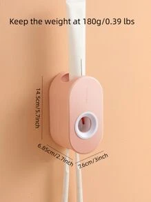 1 件無需鑽孔帶自動擠壓牙刷牙膏架