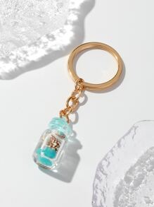 Chi tiết ốc xà cừ móc khóa chai quyến rũ - Màu xanh lam - Xem 4