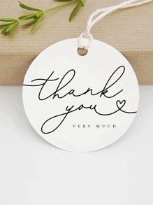 50pcs/Pack Party Favor Gift Tags, Wedding Party Paper Tags Back To School Valentine Day
