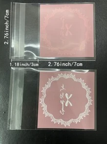 100个塑料礼品袋，现代蝴蝶结和花朵图案礼品包装袋，适用于家庭