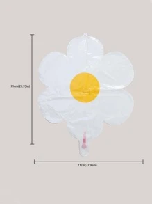 1 pieza Globo de decoración de celebración de fiesta de plástico creativo con margarita para fiesta - Blanco - Ver 2