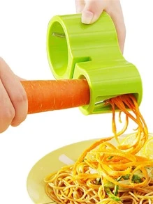 1pc Plastic Vegetable Grater, Multifunction Green Grater For Kitchen - Green - View 4