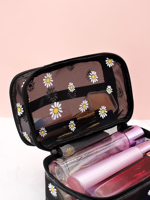 Floral Pattern Square Makeup Bag , Travel Essentials SHEIN USA