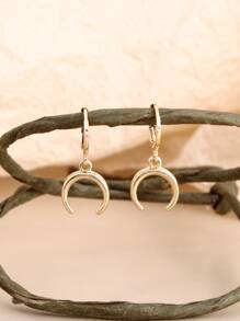 Pendientes largos luna - Amarillo Oro - Ver 1