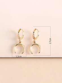 Pendientes largos luna - Amarillo Oro - Ver 3