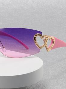 1pc Frameless Plastic Wrap-Around Fashion Glasses For Summer Beach Vacation,Outdoor,Travel - Multicolor - View 4