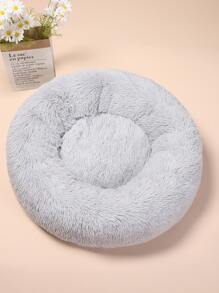 Giường Thú Cưng Ấm Áp Tròn Dày Sang Trọng (không thể tháo rời), thích hợp cho chó và mèo cỡ nhỏ đến vừa để ngủ trong nhà vào tất cả các mùa - Màu Xám nhạt - Xem 6