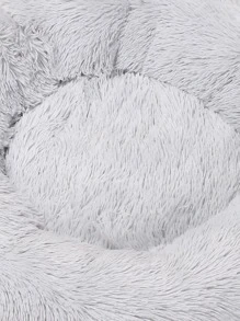 Giường Thú Cưng Ấm Áp Tròn Dày Sang Trọng (không thể tháo rời), thích hợp cho chó và mèo cỡ nhỏ đến vừa để ngủ trong nhà vào tất cả các mùa - Màu Xám nhạt - Xem 5