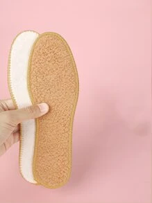 1雙女士鞋毛茸茸滌綸鞋墊適用於運動鞋 - 棕色 - 查看 2