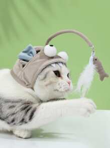 1pc Cat Feather Headband For Funny Time