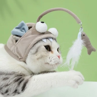 1 chiếc băng đô lông mèo cho thời gian vui nhộn