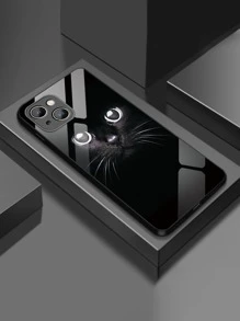 1个黑色猫咪玻璃手机壳，兼容苹果17 Pro Max/17 Air/17 Pro/16/16 Pro/16 Plus/16 Pro Max 和 A54/A55/A53/S24/S24 FE/S24 Plus/S24 Ultra 型号，防水、防震、防摔、防刮，国际版，非国内版。 - 彩色 - 查看 2