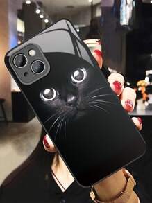 1个黑色猫咪玻璃手机壳，兼容苹果17 Pro Max/17 Air/17 Pro/16/16 Pro/16 Plus/16 Pro Max 和 A54/A55/A53/S24/S24 FE/S24 Plus/S24 Ultra 型号，防水、防震、防摔、防刮，国际版，非国内版。 - 彩色 - 查看 7
