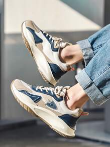 Giày thể thao nam Khối Màu Ren lên - Nhiều màu - Xem 2