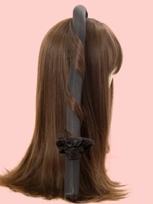 Heatless Hair Curler Heatless Curling Rod Headband For Long Hair, Satin Heatless Curling Set No Heat Curling Headband Hair Curler To Sleep Overnight Hair Roller With Scrunchies Hair Clips - Black - View 2