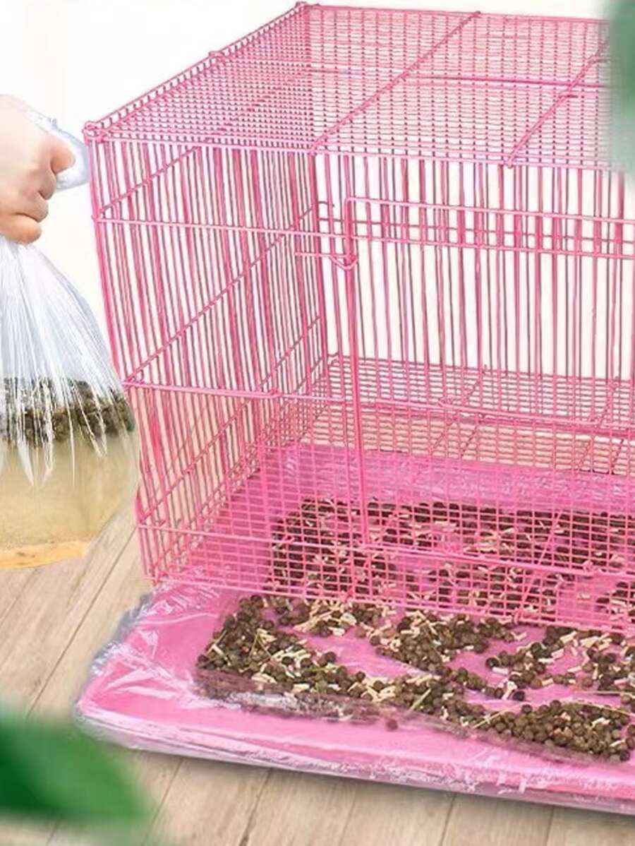 Disposable Rabbit Cage Liner Prevent Movement Liner Pads, Clear Plastic