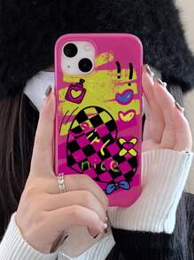 Funda para móvil con patrón de corazón - Multicolor - Ver 1